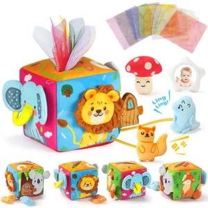 lot 20468 image: URMYWO Baby Tissue Box Toy Montessori Sensory with Scarves 6-12 Months