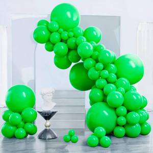 lot 20470 image: PartyWoo Green Latex Balloons 140 Pcs Assorted Sizes 5 10 12 18 Inch