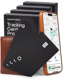 lot 20490 image: Spotminders Credit Card Wallet Tracker Apple Find My Compatible 4-Pack PRO  Retail $216