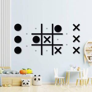 lot 1045 image: DUOLIYBC Magnetic Tic Tac Toe Wall-Mount Game Set Black