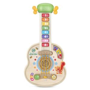 lot 1070 image: LeapFrog Strum and Count Wooden Guitar Toy, 8 Fret Keys