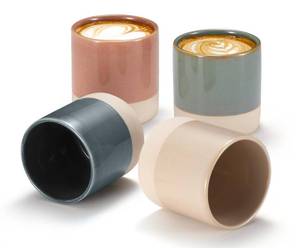 lot 1087 image: KooK Ceramic Stoneware Latte Cups 10.5 oz Set of 4 Multicolor