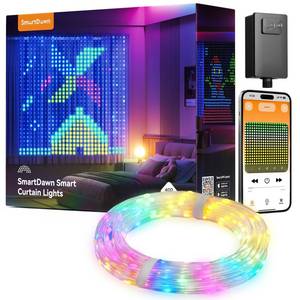 lot 1092 image: SmartDawn RGB LED Smart Curtain Lights 400 LED 6.6 x 6.6 Ft