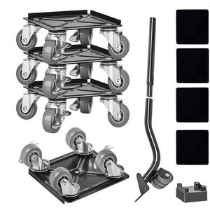 lot 1116 image: ZMURED Furniture Mover Roller Tool Set 4 Wheels Heavy Duty Lifting Bar