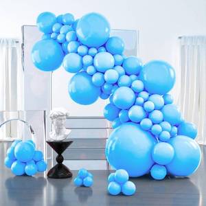 lot 2366 image: PartyWoo Light Blue Latex Balloons 127 Pcs Assorted Sizes
