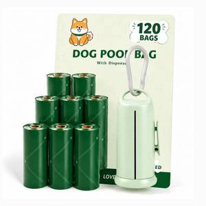 lot 2380 image: Qlavoca Dog Poop Bag Dispenser with 120 Bags, Leash Clip