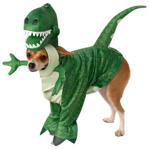 lot 2403 image: Rubies Pet Costume Toy Story Rex for Dogs or Cats, XL