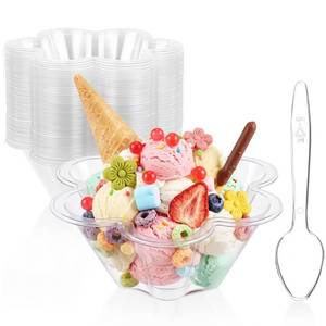lot 2413 image: Legredic Plastic Dessert Cups with Spoons 8 oz 50 Count