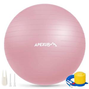 lot 2440 image: APEXUP Anti-Burst Exercise Ball 660 lbs with Pump, 5 Sizes 17.7-33.5 in