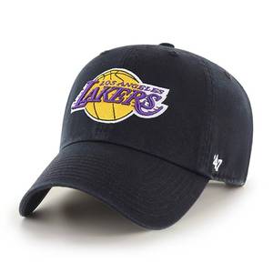 lot 2451 image: 47 Los Angeles Lakers NBA Clean Up Dad Hat Adjustable Black One Size
