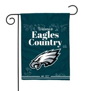 lot 2454 image: Rico Industries NFL Philadelphia Eagles Double Sided Garden Flag 13 x 18