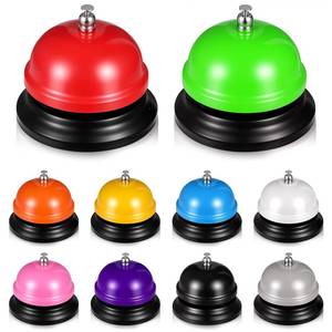 lot 7587 image: Nodaaiie Call Bell Set 10 Pcs 3 Inch Metal Desk Service Bell Multi-Color