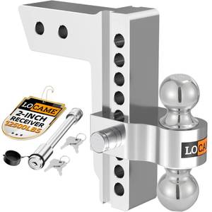 lot 7594 image: LOCAME Adjustable Drop Trailer Hitch 2-Inch Receiver 12,500 LBS LC0004  Retail $139.99