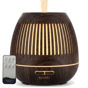 lot 7630 image: HomeRod Essential Oil Diffuser Humidifier 400ml Ultrasonic Remote Dark Wood