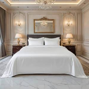 lot 7632 image: Linenwalas Eucalyptus Tencel Sheet Set Twin XL White