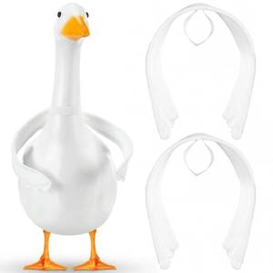 lot 8180 image: Shinylin Goose Wings 2 Pcs Porch Lawn Goose Wave Edge Plush White