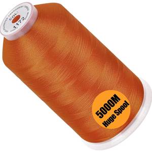 lot 8184 image: Brothread Embroidery Machine Thread 5000M Orange 40W Polyester Spool