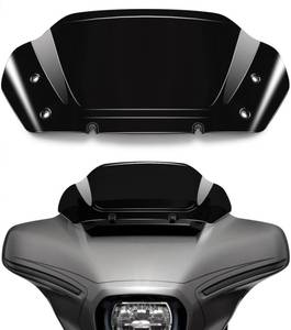lot 8201 image: MOTORFISH 8 Wave Windshield Black for Harley Davidson Street Glide FLHX  Retail $109.99