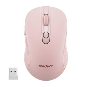 lot 8207 image: Wegear USB Wireless Mouse 2.4GHz Cordless for PC Mac, Pink
