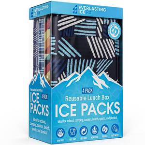 lot 8220 image: Everlasting Ice RX Reusable Ice Packs Soft Flexible BPA Free 4 Pack