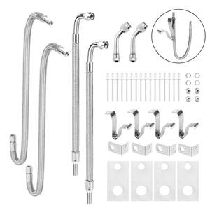 lot 8225 image: RVZONE Stainless Steel Dually Valve Stem Extender Kit 16-19.5 In