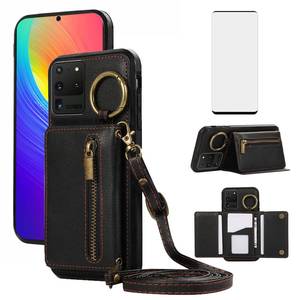 lot 8253 image: Asuwish Wallet Case for Samsung Galaxy S21 Ultra 5G with Screen Protector