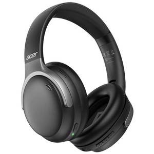 lot 8304 image: Acer Bluetooth Over-Ear Headphones Active Noise Cancelling 100H Playtime Red  Retail $119.99