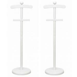 lot 9294 image: Bucherry 2 Pack Baby Clothes Display Baby Shower Clothes Stand Rack, White
