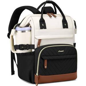 lot 9304 image: Laptop Backpack for Women School Bag 15.6 inch with Tumbler Holder Pocket