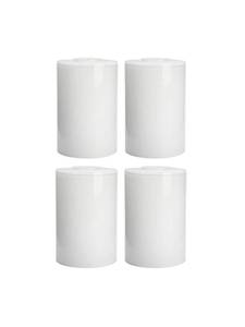 lot 9331 image: Eidonta 8 Pack White Opal Glass Shades Covers, 5.5in Height, 3.5in Diameter, 1-58in Fitter, Glazed Cylinder Glass Lamp Shade Replacement for Pendant Light Wall Sconces Chandelier