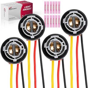lot 10000 image: Svicari 4PCS Standard 1157 BAY15D LED Light Bulb Socket Holder Pre-Wired Sockets Automotive Turn Signal Tail Stop Rear Brake Running Light Base Harness Plugs Connectors(#1157)