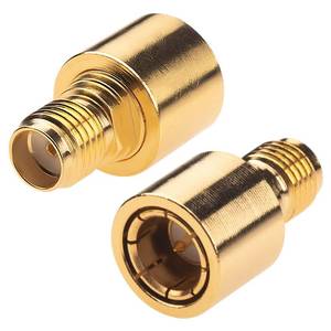 lot 10002 image: onelinkmore SMA Male to Female Quick Push-On Adapter DC-12GHz Gold