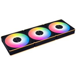 lot 10007 image: Lian Li UNI Fan CL120 ARGB 120mm PWM Fans - Triple Pack (Reverse Blade) - 2.4 GHz Wireless Signal RGB & PC Case Fans Control - Daisy-Chain - Controller Included and Required - Black (12RCL1W3B)