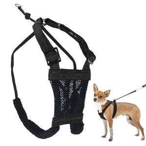 lot 10338 image: Sporn No Pull Dog Harness, Durable Nylon Mesh Harness for Small Dogs, No Choke Design, Padded Restraint Sleeves, Adjustable Fit, Easy OnOff, XS for Extra Small Breeds, Black