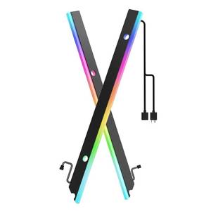 lot 10355 image: AsiaHorse ARGB Light Strip for Motherboard, 24 Independent Addressable RGB, 5V 3-pin Aura Sync, Lightsaber-X Led PC Parts Kit Compatible with Micro-ATX