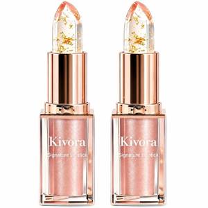 lot 10375 image: Kivora Lipstick��2 Pack��,Latest Rose Gold Kivora Lipstick for Mature Lips,PH Lipsticks Color Changing, Long Lasting Moisturizing Tinted Lip Balm