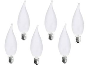 lot 10379 image: MMBGJKG Frosted Flame Tip Chandelier Light Bulb��e12 Candelabra Bulb 40 watt, 40W E12 Candelabra Base,Candle Light Bulbs for Chandeliers, Ceiling Fan Lights (6PACK)
