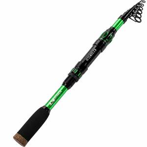 lot 10382 image: KITHWILD TORVEX Telescopic Fishing Rod, 24-Ton Carbon Fiber Travel Rod, Portable Spinning Rod for Freshwater Saltwater,Green - 6FT