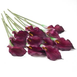 lot 10385 image: Amore Florals 12 PCS Purple Calla Lily Artificial Flowers,14.6IN