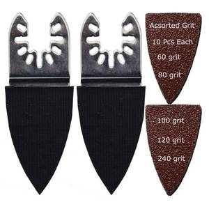 lot 10389 image: XXGO 52 Pcs Finger Oscillating Multi Tool Sanding Pads Accessories Kits