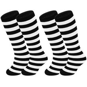 lot 10395 image: Sarfel Black and White Striped Socks Kids Halloween Socks Toddler Halloween Sock for Kids Witch Striped Sock Witch Accessories