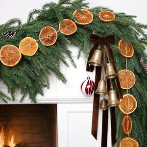lot 10426 image: DIY Dried Orange Garland Kit, 50pcs Dried Orange Slices and 15ft Jute Twine