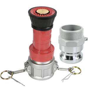 lot 10430 image: SpringSpray 2 Inch NPSH Fire Hose Nozzle with Aluminum Camlock Couplings