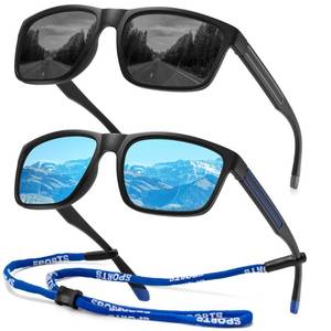 lot 10440 image: Madison Avenue 2 Pack Bifocal Reading Sunglasses for Men GreyBlue 2.0x