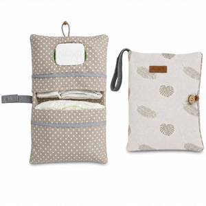 lot 10493 image: HAMUR Baby Diaper Bag Organizer �� Travel-Friendly, Compact & Foldable  Stroller Pouch for Newborn Essentials �� Must-Have for Boys & Girls (Leaves)