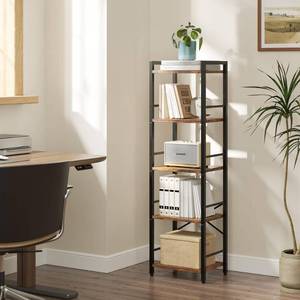 lot 11147 image: Larzonic Bookshelf 5-Tier Tall Narrow Bookcase 13.8 x 10.6 Inch