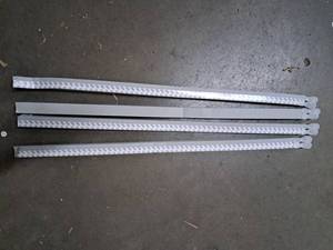 lot 11167 image: Gray Pleated Paper Window Shade 36in x 72in w Adhesive Strips & Clips