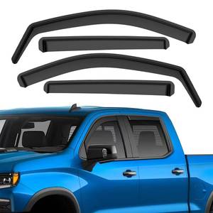 lot 11168 image: GEARMEISTER In-Channel Rain Guards for Chevy Silverado 1500 2019-2026 Crew Cab