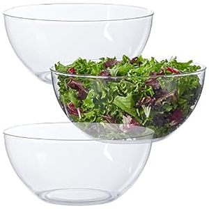 lot 11173 image: US Acrylic Vista Clear Plastic Salad Serving Bowls 10-Inch Set of 3 B0B5B33Z1X