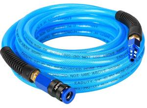 lot 12870 image: EADUTY Polyurethane Air Hose 14 In x 25 Ft Blue